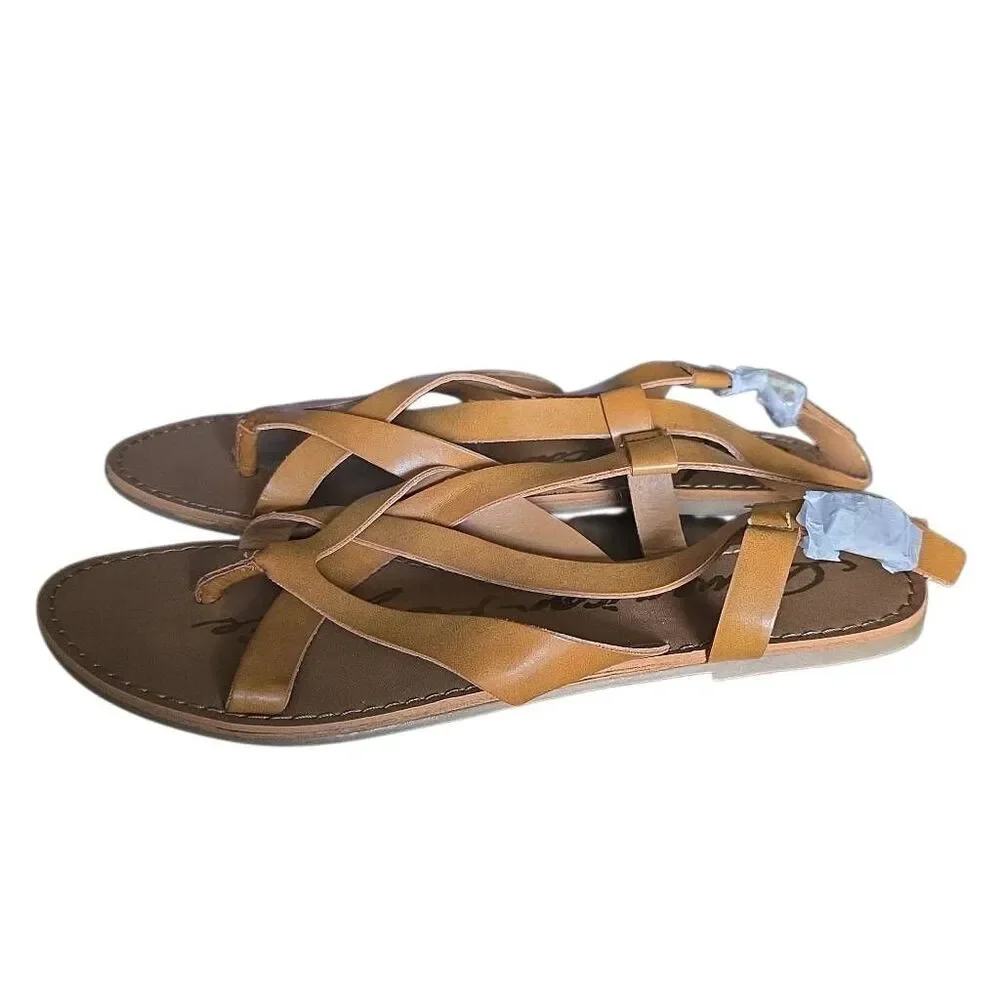 American Rag cie Women's Size 7 Dk Tan Strappy Ankle Buckle Sandals